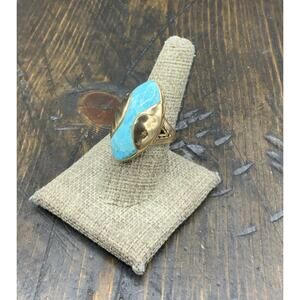 Barse Amigas Ring- Turquoise- Bronze-8-NWT